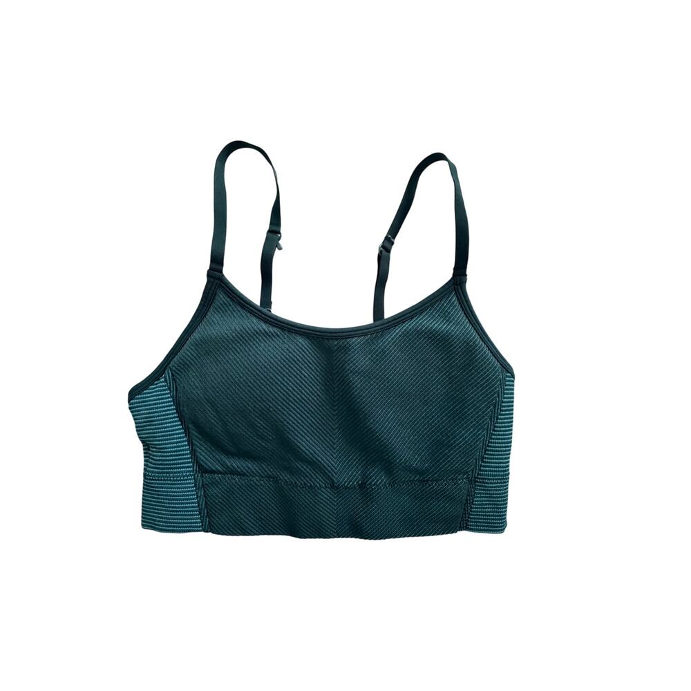 OFFLINE Aerie Sports Bra Size Small Teal Green Longline Strappy Yoga Workout S